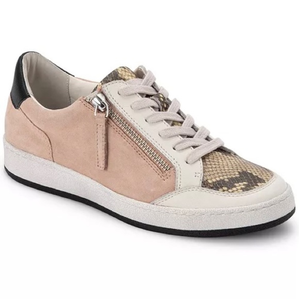 *NWOT* DOLCE VITA Miya Lace-Up Zip Sneakers w/Suede and Snake Print